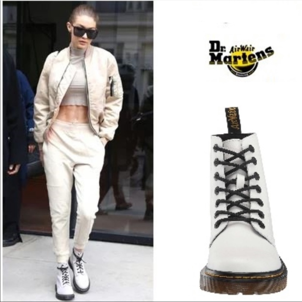 DOC MARTENS WHITE COMBAT BOOTS
